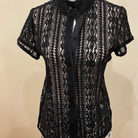Liz Claiborne Tops - Liz Claiborne Black Lace Blouse